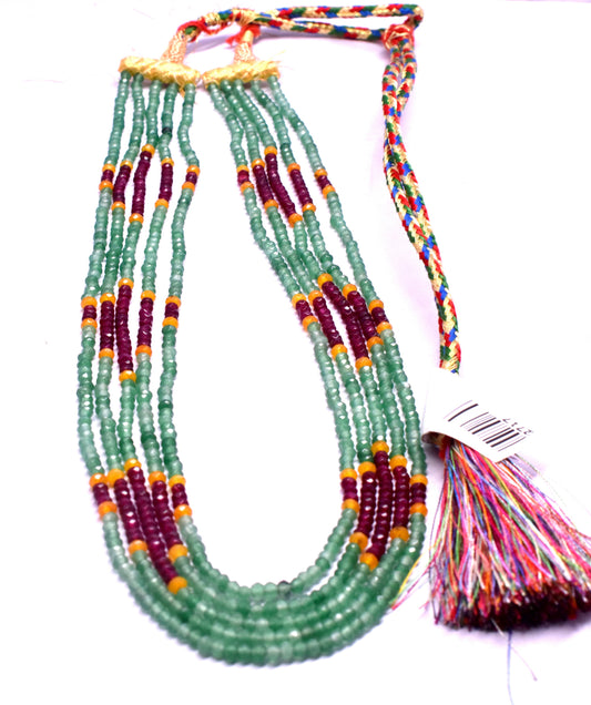 This vibrant necklace features multi-color quartz mix faceted beads (3mm-3.5mm) with a tassel for added style.
 #QuartzNecklace #FacetedBeads #TasselNecklace #GemstoneJewelry #ColorfulJewelry #ElegantJewelry






