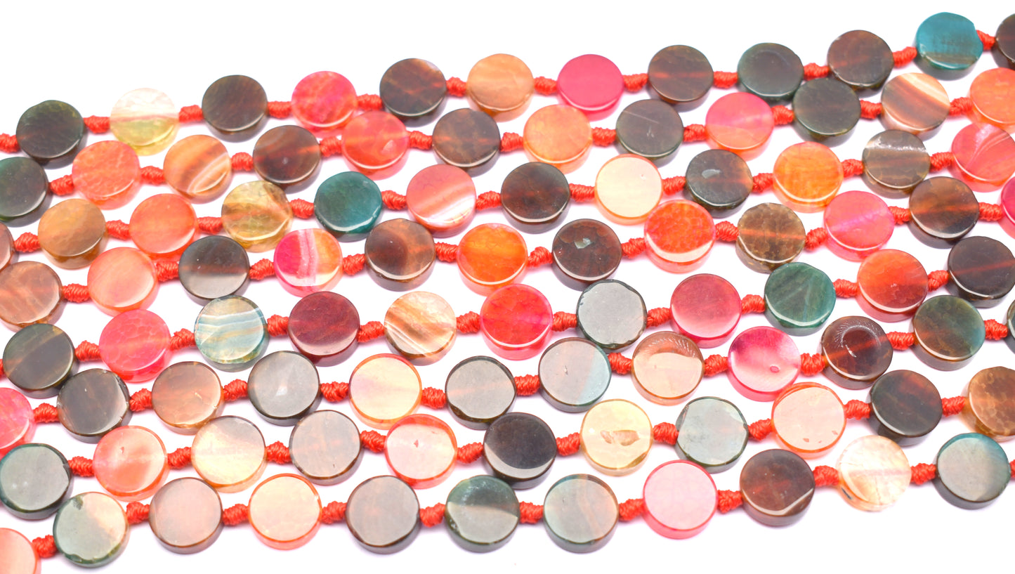 This vibrant strand features natural multicolor agate coin-shaped beads (14mm), ideal for creating eye-catching, unique jewelry pieces.
#MulticolorAgate #AgateCoinBeads #GemstoneJewelry #HealingCrystals #CrystalBeads #JewelryMaking #FashionJewelry #ColorfulBeads
