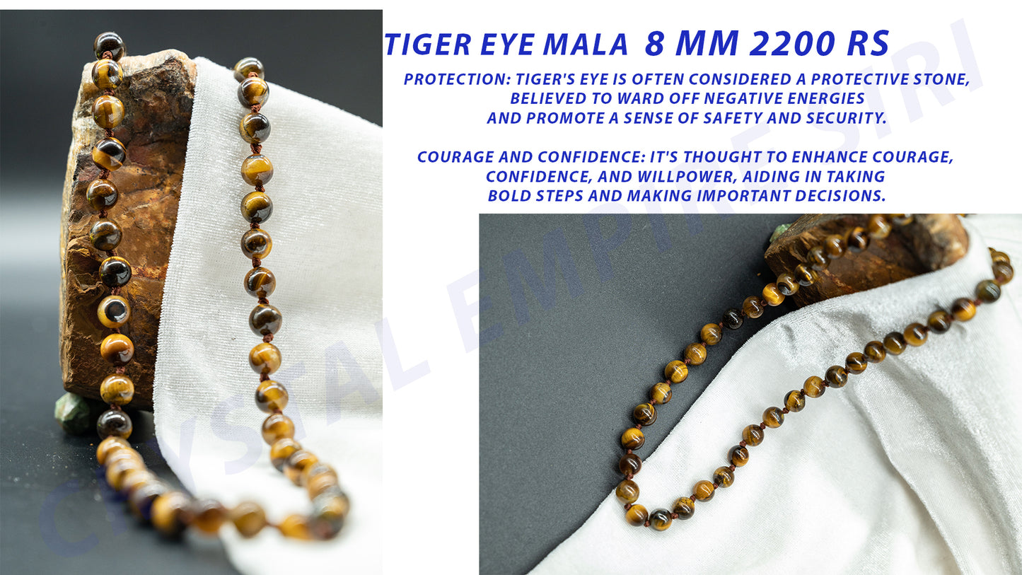 Tiger Eye Mala Beads Tigers Eye Mala Beads Stone Mala