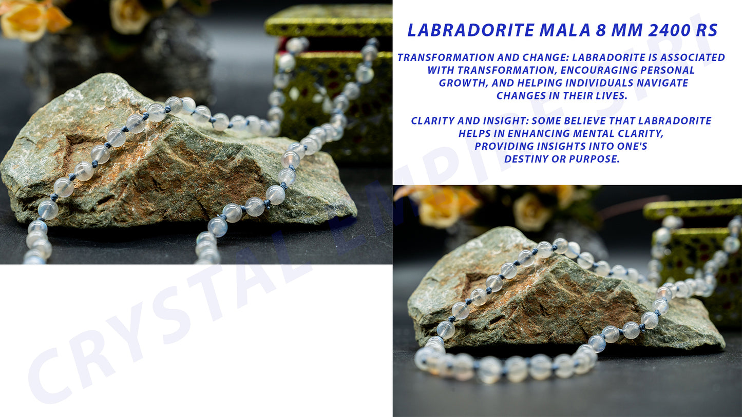 Labradorite Mala Beads, Spiritual Meditation