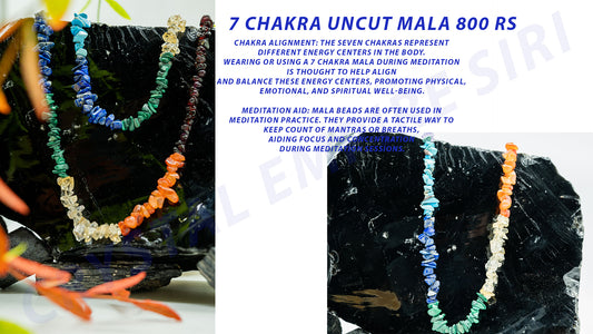 Chakra Mala | Chips Mala | 7 Chakras Mala Necklace | Rainbow Mala Chips Necklace | Cotton Tassel | 7 Chakra Necklace