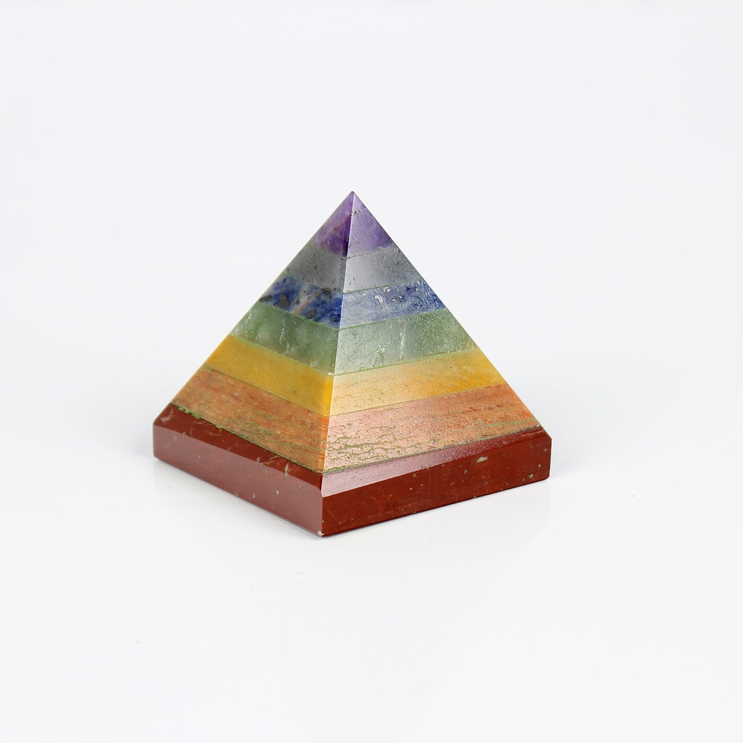 Rainbow Colour 7 Chakra Stone Crystal Reiki Aura Healing Energy Egyptian Pyramid