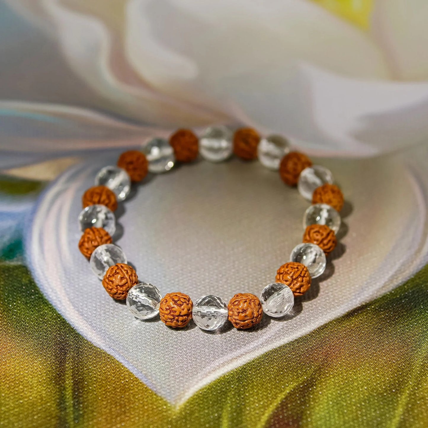 Crystal, Rudraksha Crystal Bracelet