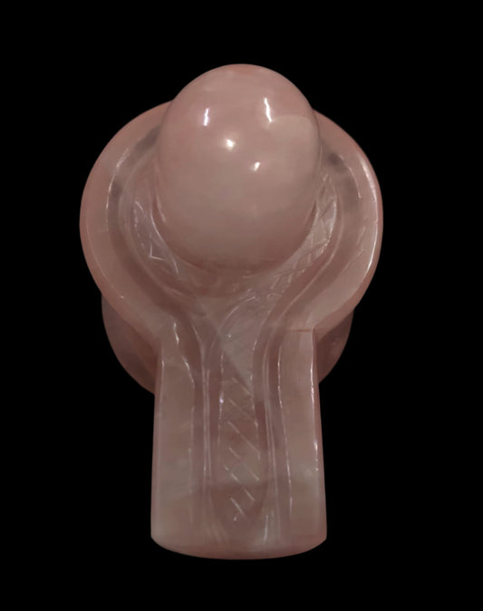 Very Beautiful Rose Quartz Shivling - { Weight- 175.20 Gram }