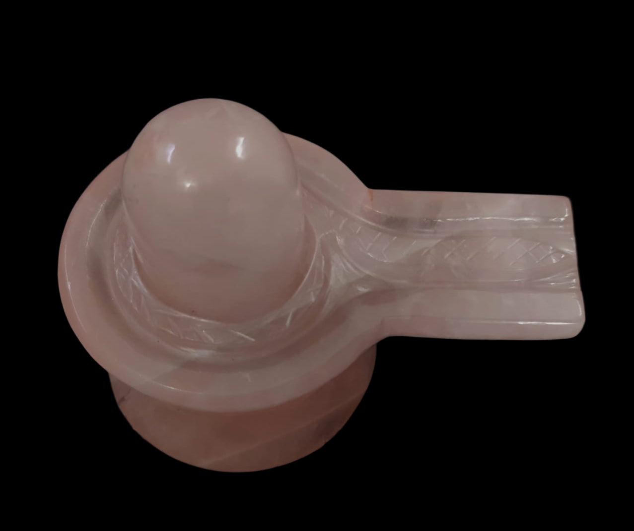 Very Beautiful Rose Quartz Shivling - { Weight- 175.20 Gram }