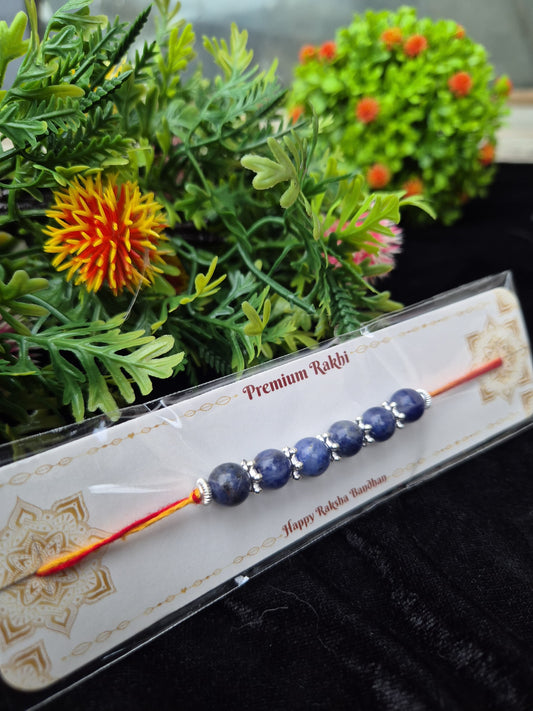 Sodalite Rakhi – 3 Pieces Premium Set (Free Shipping)