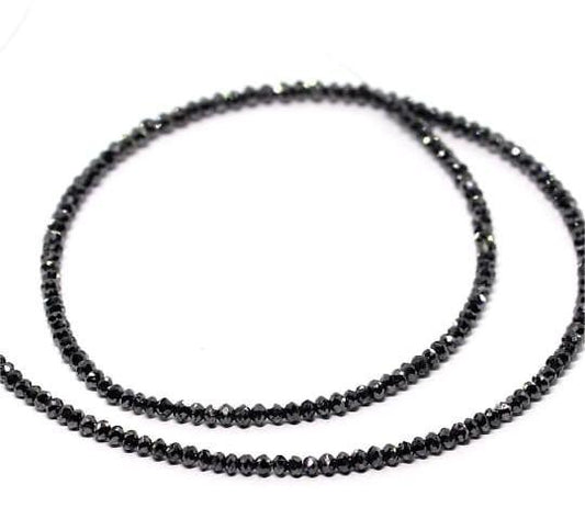 Original Black Diamond Beads 1 Strand 12-13 Carat Approx.