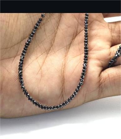 Original Black Diamond Beads 1 Strand 12-13 Carat Approx.