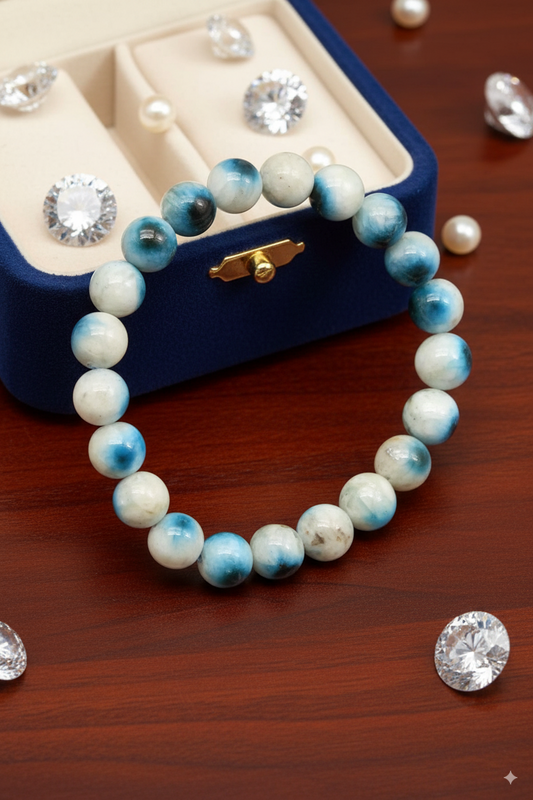 Evil Eye Bracelet 13 MM Size | Ice Glacierite Bracelet