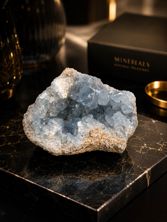 Celestite Cluster 300 Gram – Natural Sky Blue Crystal for Peace & Spiritual Energy