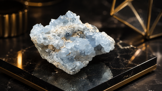 184 Gram Celestite Cluster – Natural Sky Blue Crystal for Calm & Chakra Healing