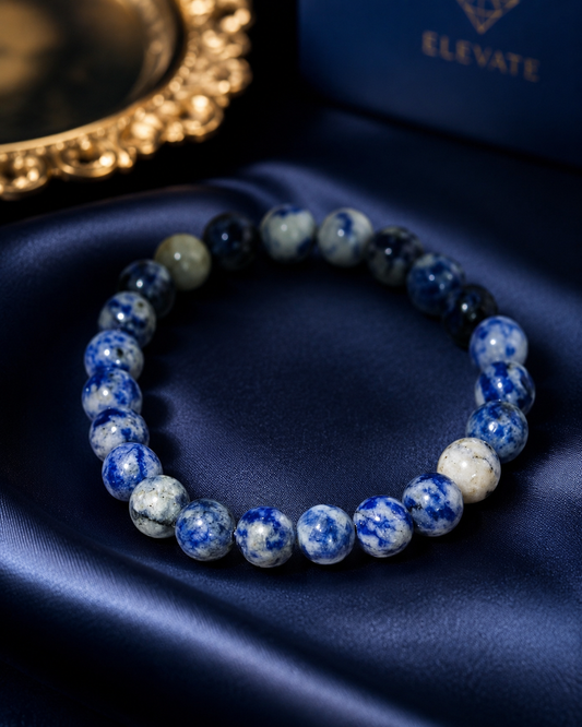 Sodalite Bracelet for Clarity, Intuition & Inner Peace Healing 8 mm
