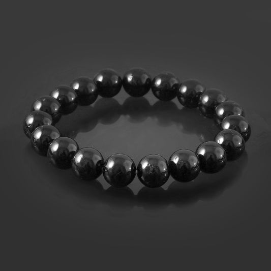 Black Tourmaline Stone Beads Bracelet For Women Bracelet, Men Bracelet