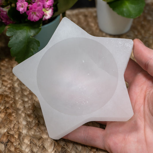 Selenite Star Bowl