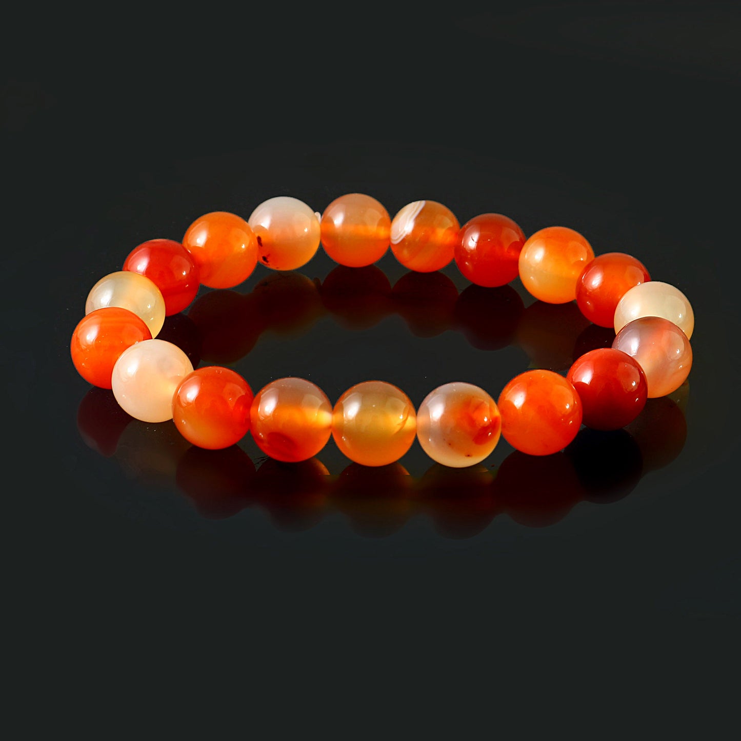 14. Chitra Nakshatra Crystal | Carnelian Adjustable Bracelet