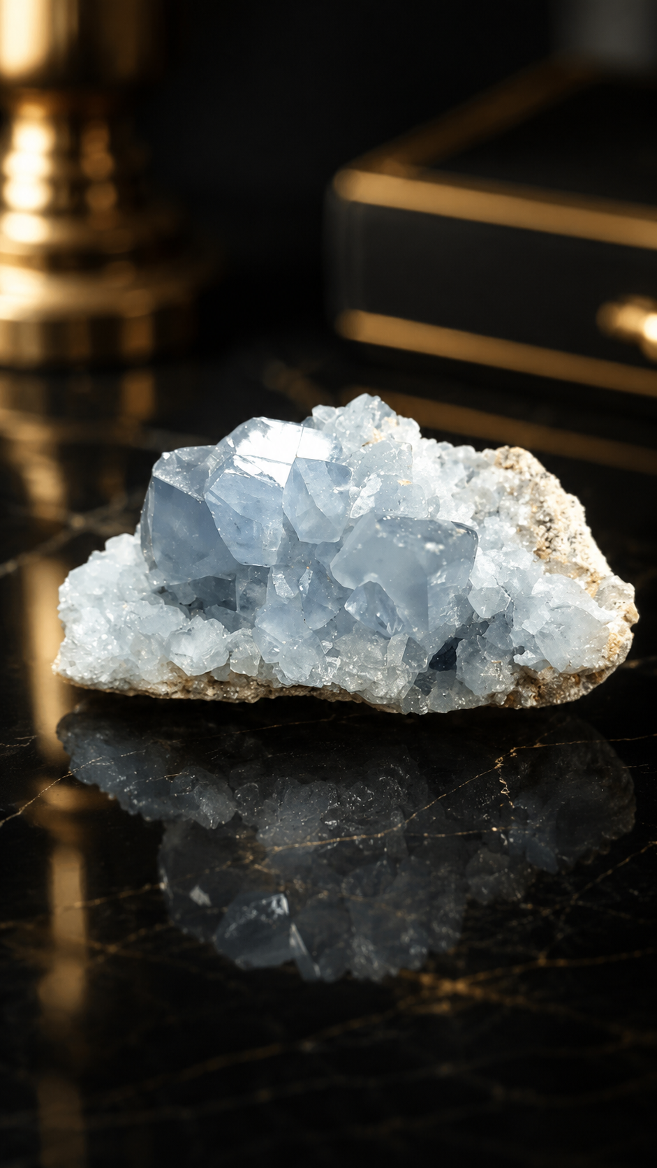 Celestite Cluster 105 Gram – Natural Sky Blue Healing Crystal