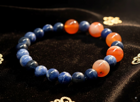 Sodalite and Carnelian Bracelet