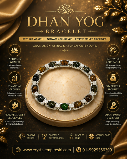 Natural Dhan Yog Crystal Bracelet – Wealth, Prosperity & Success