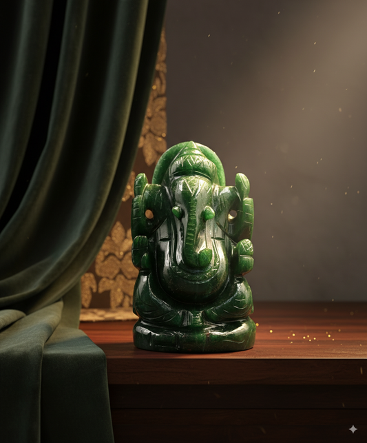 Green Aventurine Ganesh 539 Gram