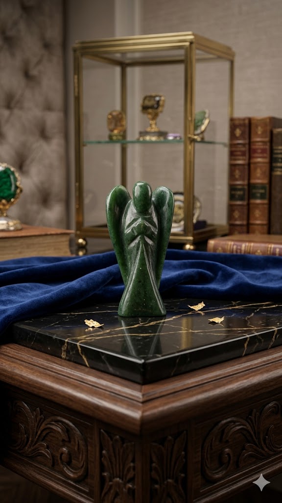 Green Aventurine Guardian Angel for Wealth, Calm & Emotional Healing 2 inches size