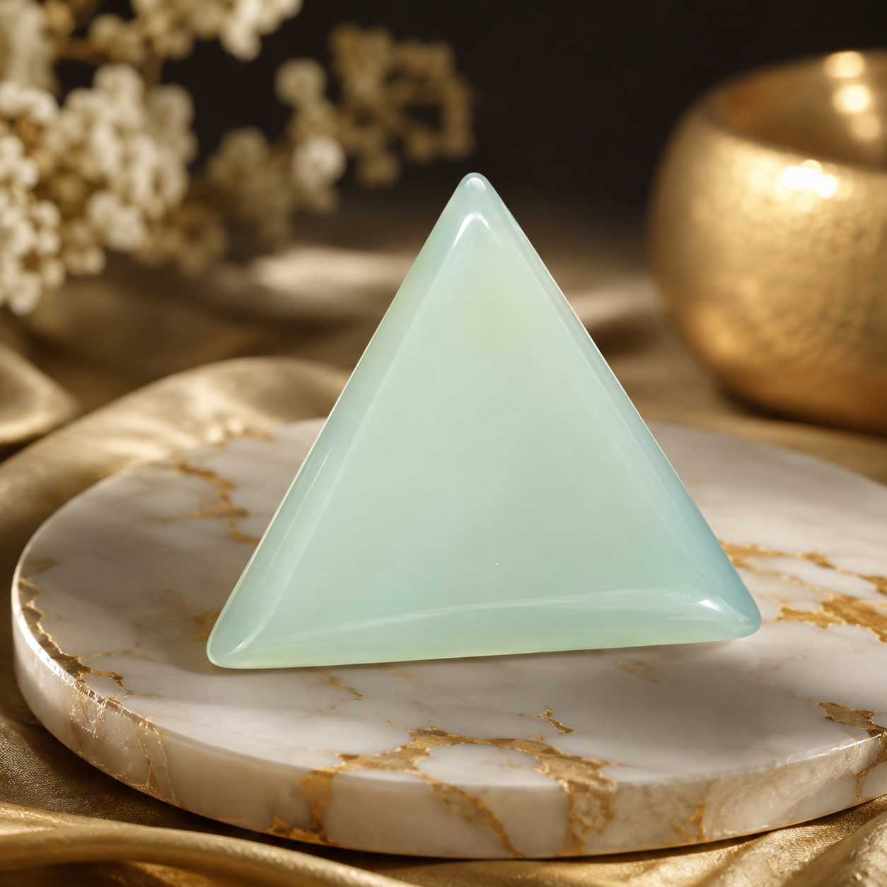 Chalcedony Crystal | Natural Chalcedony Triangle | Wholesale Crystals