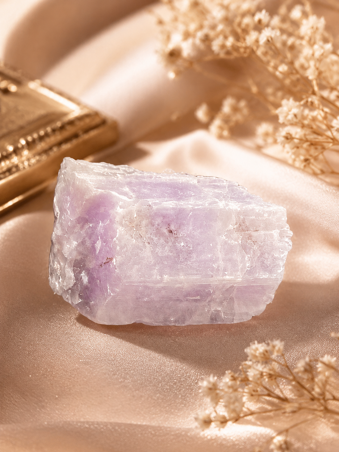 Natural Pink Kunzite Raw Crystal Stone for Love, Peace & Healing 49 Gram
