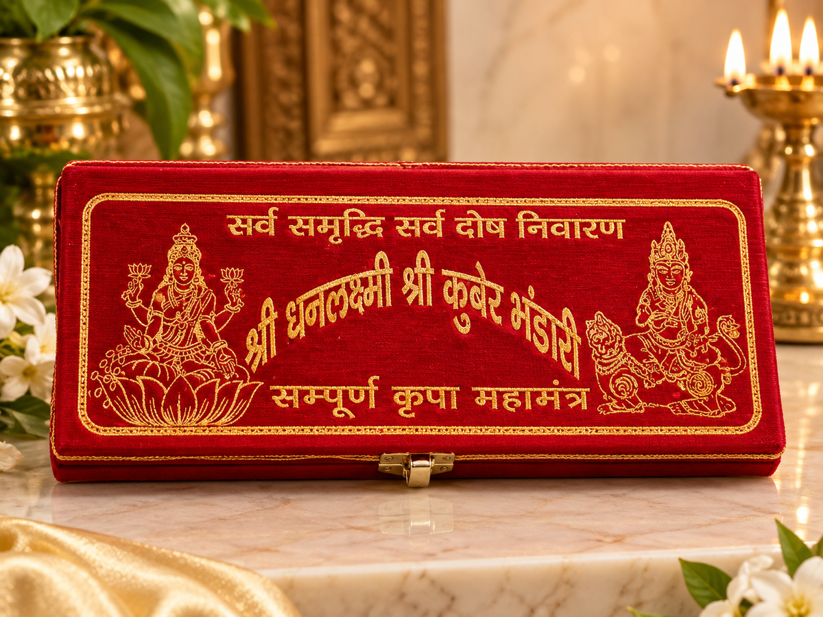 Lakshmi Kuber Yantra Box for Wealth, Prosperity & Puja