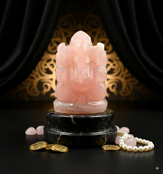 Rose Quartz Ganesh 253 Gram