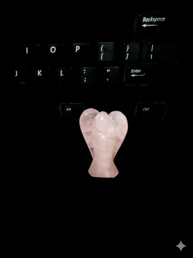 Rose Quartz Angel 2 Inch Crystal for Love Healing & Peace
