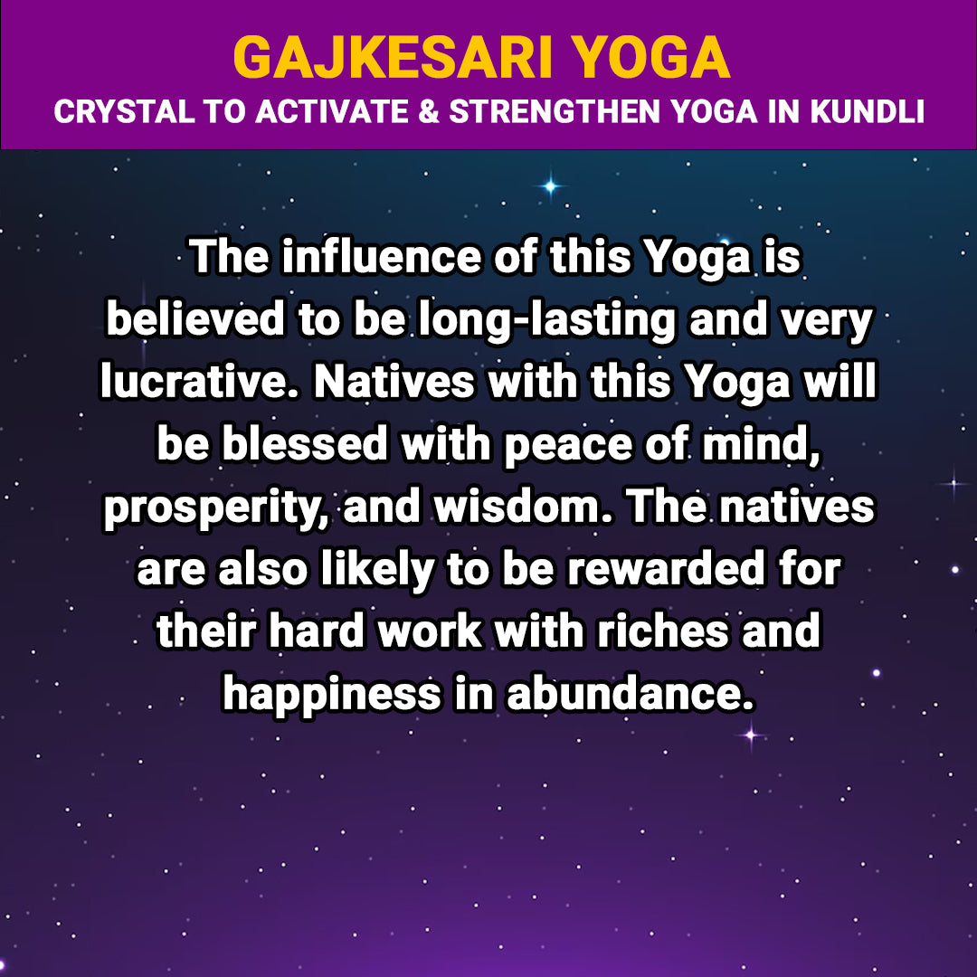 GAJKESARI YOGA IN KUNDLI | CRYSTAL