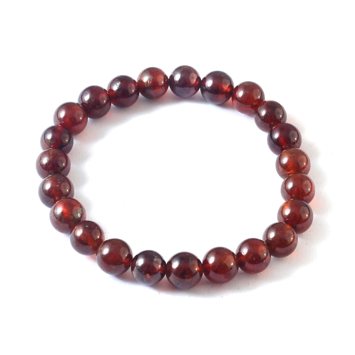 Hessonite Garnet Bracelet-Self RESPECT/CHALLENGES/FERTLITY-Gemstone Healing Bracelet-8mm-Boho Natural Stretchy Bracelet-Crystal Healing