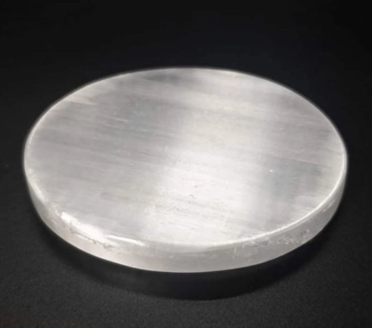 Selenite Round Charging Plate