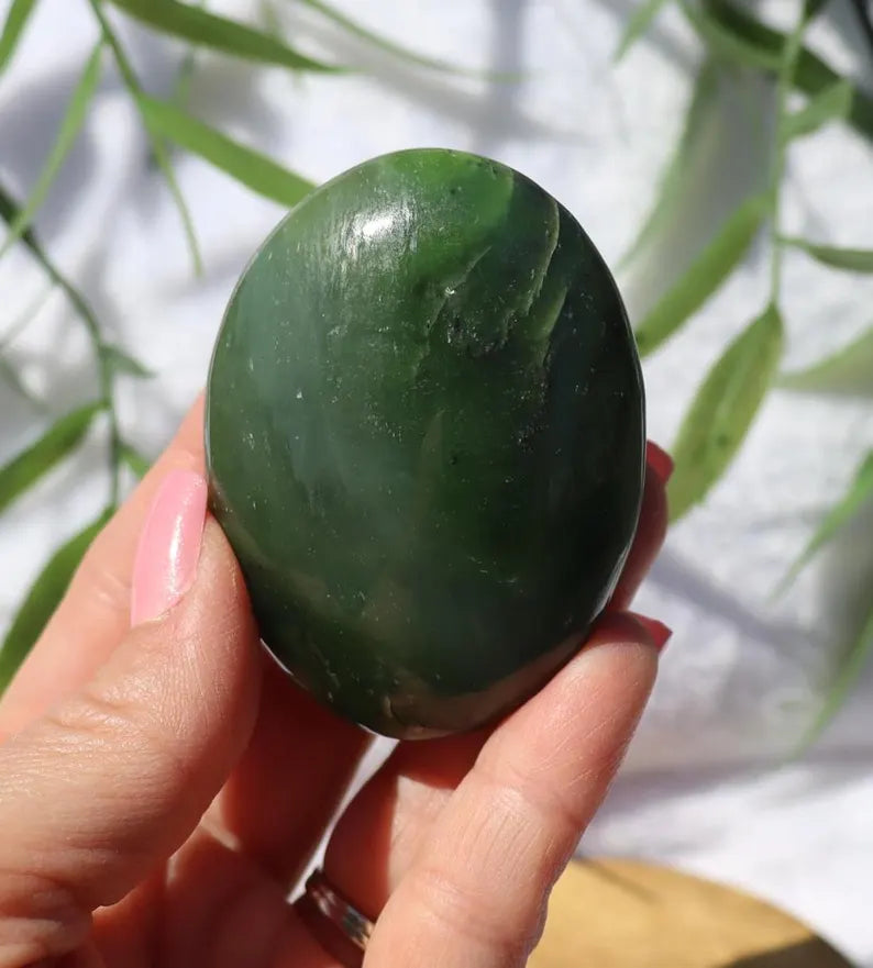 Green Agate Palm Stone