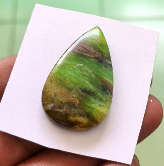 Peru Opal, 100% Natural Peruvian Opal, Pear Shape Smoothies Cabochon, Loose Gemstone, 36.00 Carat, Size-38x23x7mm, For Jewelry Making,