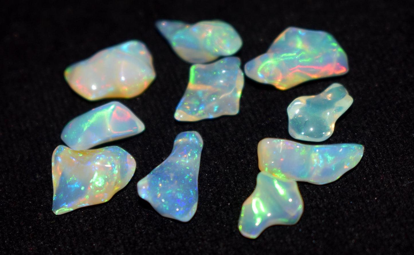 Raw Opal, 100% Natural Ethiopian Opal Rough, Welo Fire Polish Rough, 17.60 Carat, Size-9x7.5x4.5mm To 13.5x3.5x6mm, Gift For Her, Pieces-10