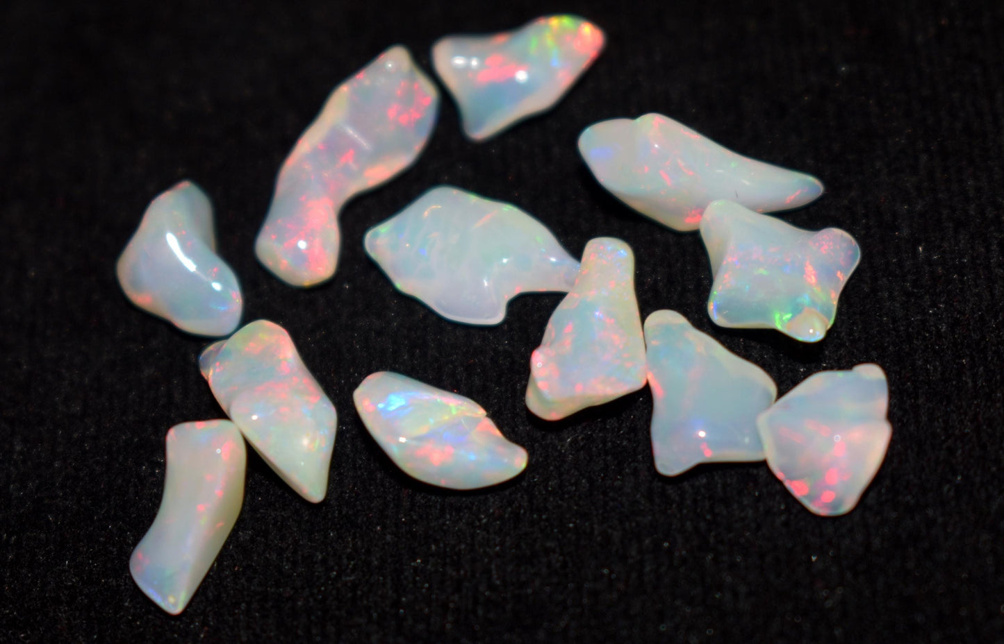 Raw Opal, 100% Natural Ethiopian Opal Rough, Welo Fire Polish Rough, 15.00 Carat, Size-7x8.5x5mm To 7x14x5mm, Gift For Her, Pieces-12