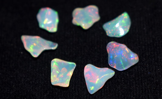 100% Natural Ethiopian Opal|| Welo Fire Freeform Opal Gemstone Lot|| Opal Polish Rough Stone|| 6.00 Carat|| Size-7x9x4.5mm-7.5x11x4mm