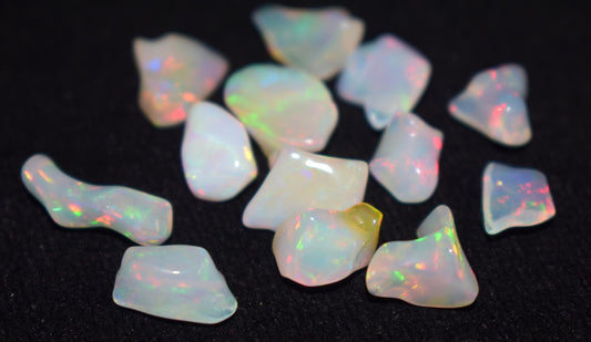 100% Natural Ethiopian Opal|| Welo Fire Freeform Opal Gemstone Lot|| Opal Polish Rough Stone|| 15.80Ct|| Size-6.5x5.5x4.5 To 6.5x15x5mm||