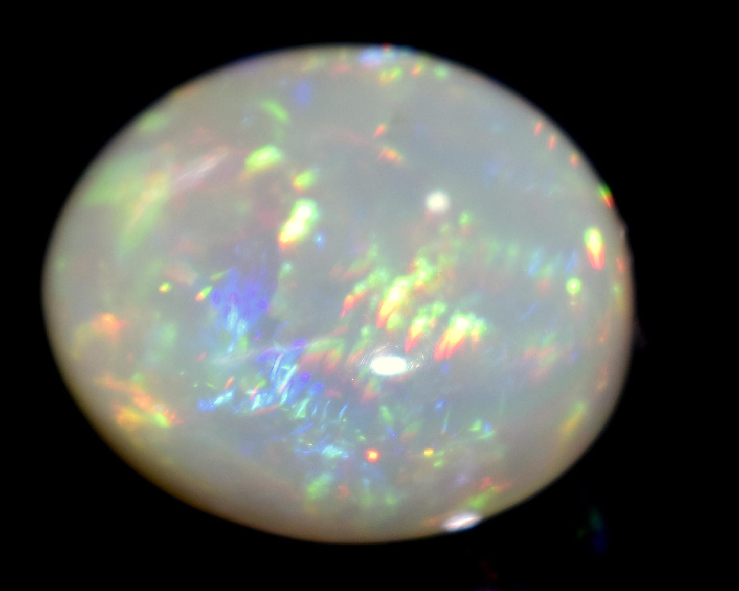 Genuine & 100% Natural Ethiopian Opal, Oval Welo Fire Cabochon Loose Gemstone, 25.10 Carat, Size-18.5x22x9.5mm, Multi Fire Opal, For Jewelry