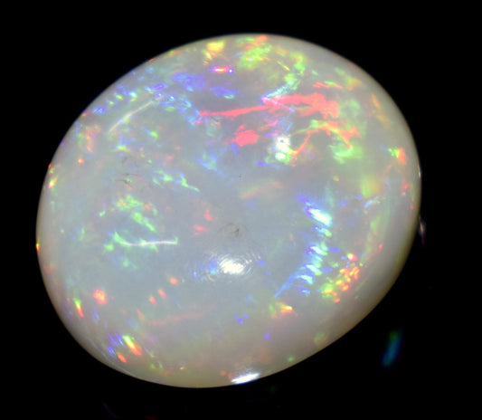 Genuine & 100% Natural Ethiopian Opal, Oval Welo Fire Cabochon Loose Gemstone, 25.10 Carat, Size-18.5x22x9.5mm, Multi Fire Opal, For Jewelry