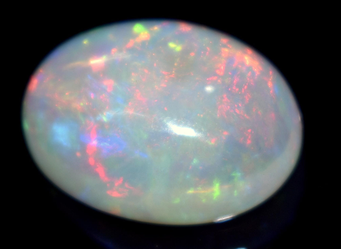 Opal, 100% Natural Ethiopian Opal, Oval Welo Fire Cabochon Loose Gemstone, 16.00 Carat, Size-21x16x9mm, Multi Fire Opal, For Jewelry