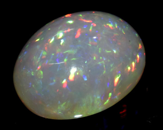 100% Natural Ethiopian Opal, Oval Welo Fire Cabochon Loose Gemstone, 21.30 Carat, Size-16x21x10.5mm, Multi Fire Opal, For Jewelry