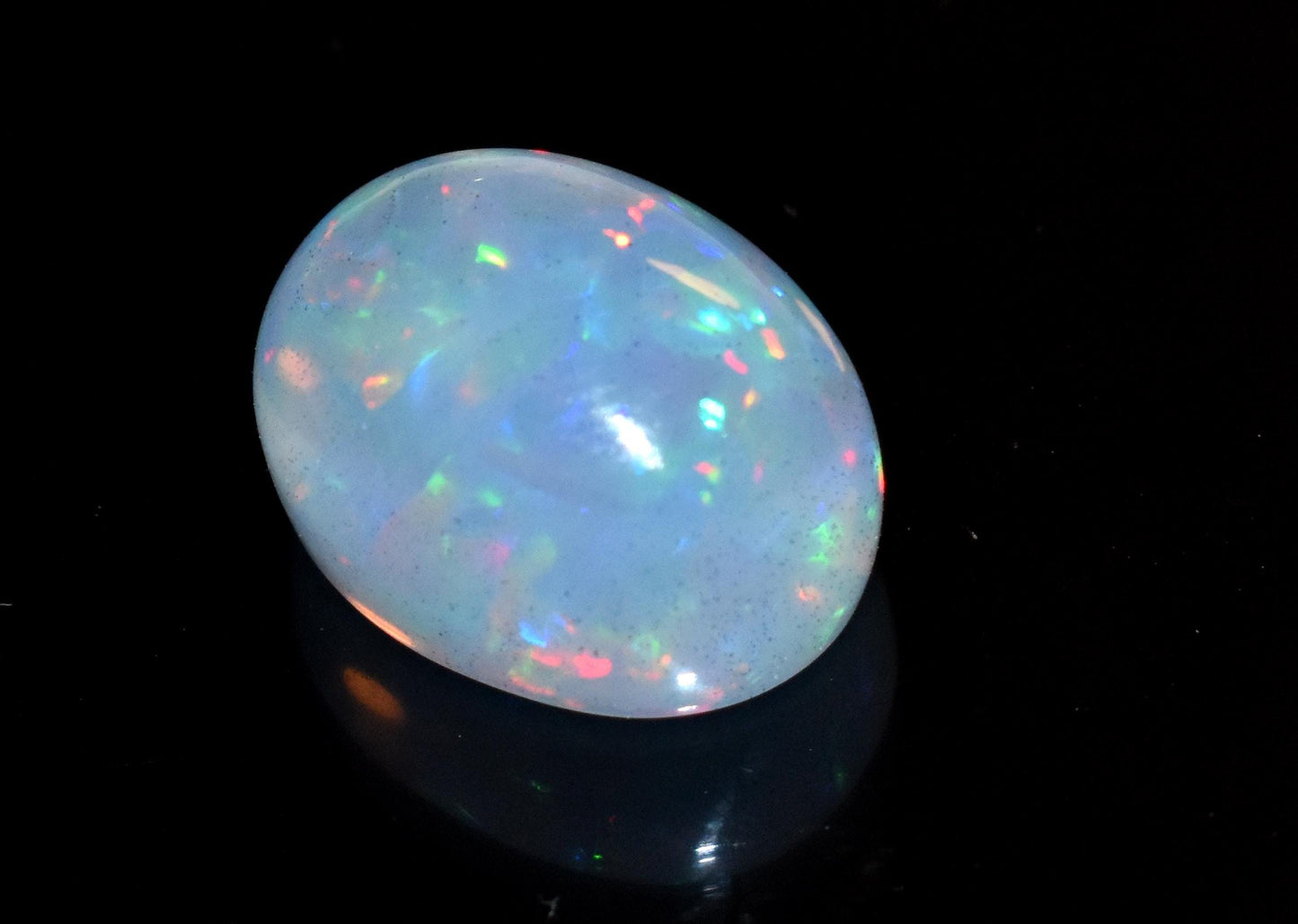 100% Natural Ethiopian Opal, Oval Welo Fire Cabochon Loose Gemstone, 12.05 Carat, Size-12.5x16x10mm, Multi Fire Opal, For Jewelry