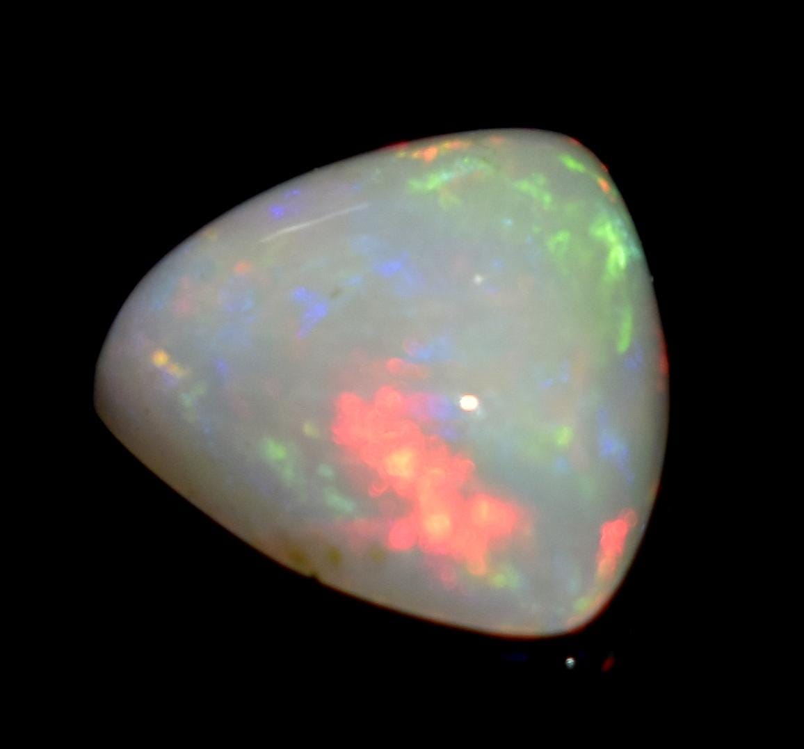 Genuine & 100% Natural Ethiopian Opal, Trillion Welo Fire Cabochon Loose Gemstone, 2.35 Carat, Size-10x10x4.5mm, For Jewelry Making,