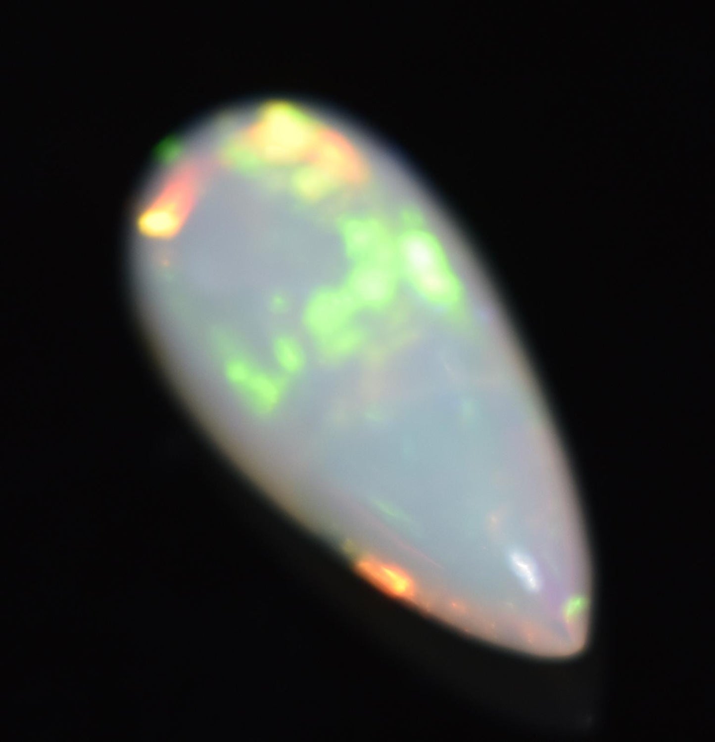 Opal, 100% Natural Ethiopian Opal, Pear Welo Fire Cabochon Loose Gemstone, 3.10 Carat, Size-18x8x5mm, For Jewelry Making,