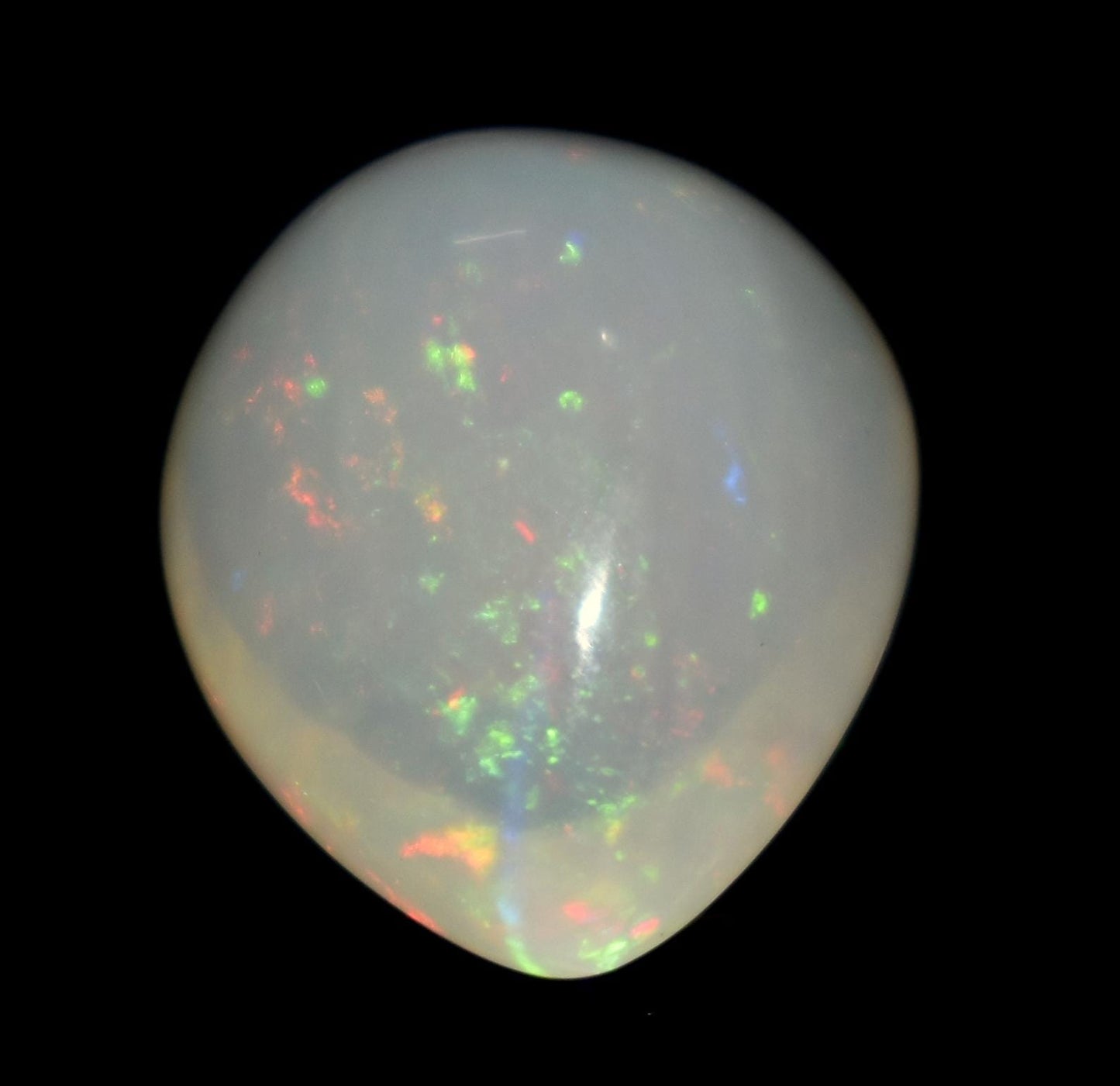 Opal, 100% Natural Ethiopian Opal, Pear Welo Fire Cabochon Loose Gemstone, 6.40 Carat, Size-16.5x12x8mm, For Jewelry Making,