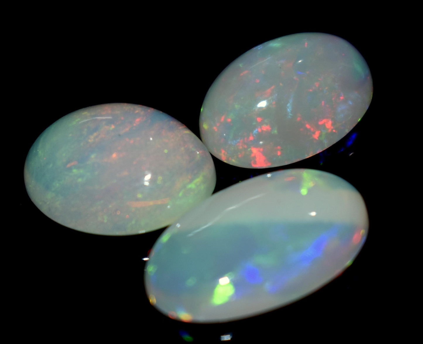 Opal, 100% Natural Ethiopian Opal, Oval Welo Fire Cabochon Gemstone Lot, 8.00 Ct, Size-15x9.5x3.5mm To 12X9.5X5mm, Opal For Jewelry Making,