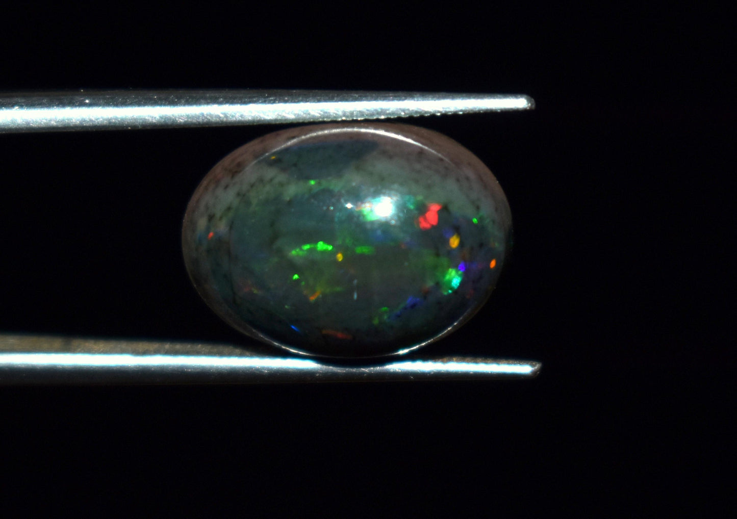 Opal, Natural Black Ethiopian Opal, Welo Fire Oval Smooth Cabochon Loose Gemstone, 4.50 Ct, Size-10x14x7mm, For Jewelry Making, Gift For Her