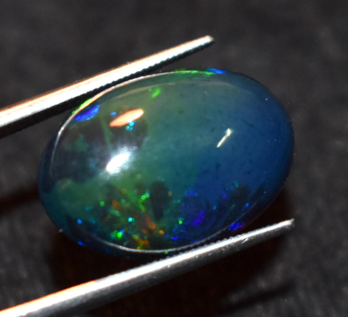 Opal, Natural Black Ethiopian Opal, Oval Welo Fire Cabochon Loose Gemstone, 7.90 Carat, Size-12.5x18.5x7mm, For Jewelry Making,