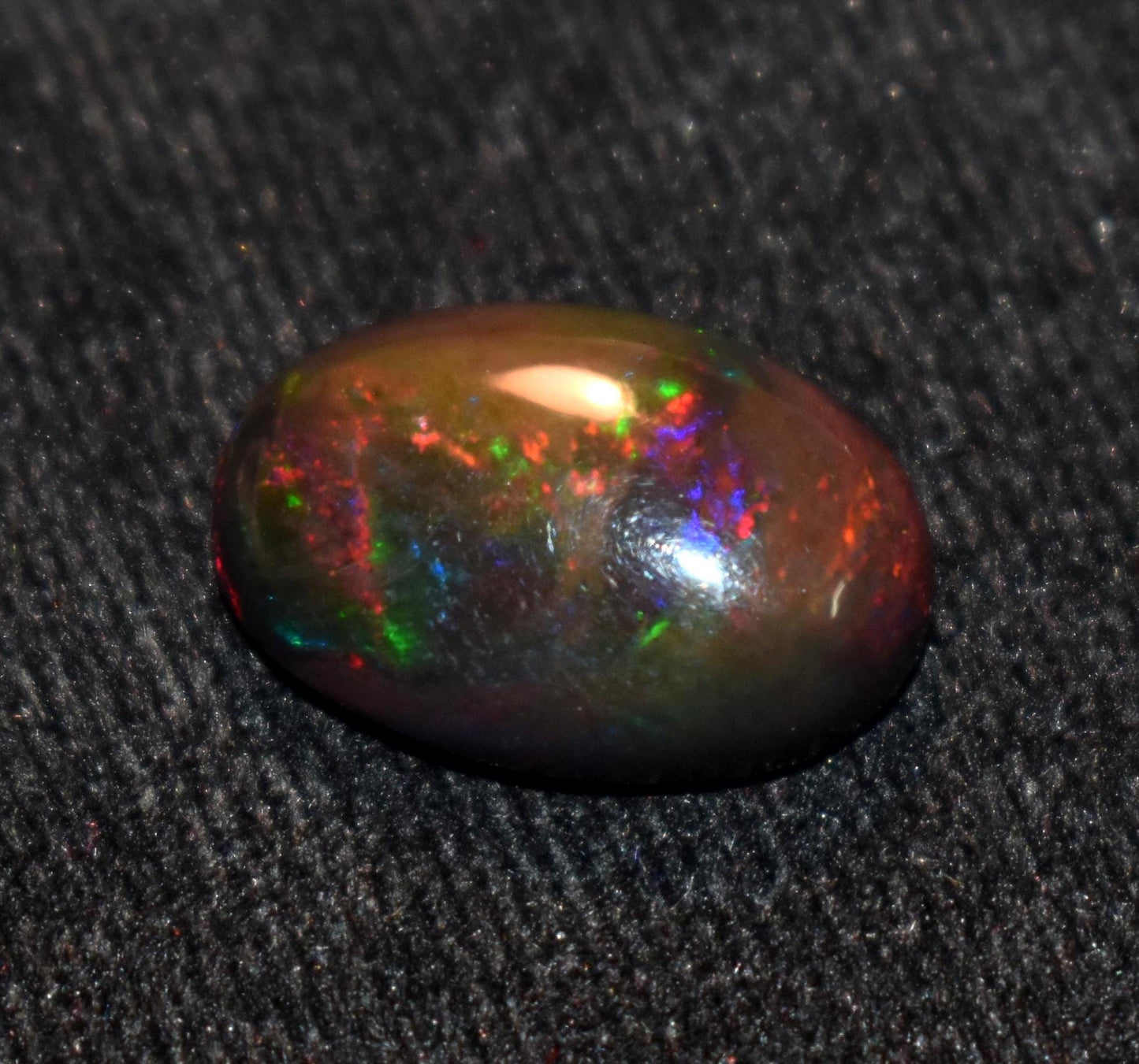 Opal, Natural Black Ethiopian Opal, Oval Welo Fire Cabochon Loose Gemstone, 5.80 Carat, Size-13x17.5x5.5mm, For Jewelry Making,